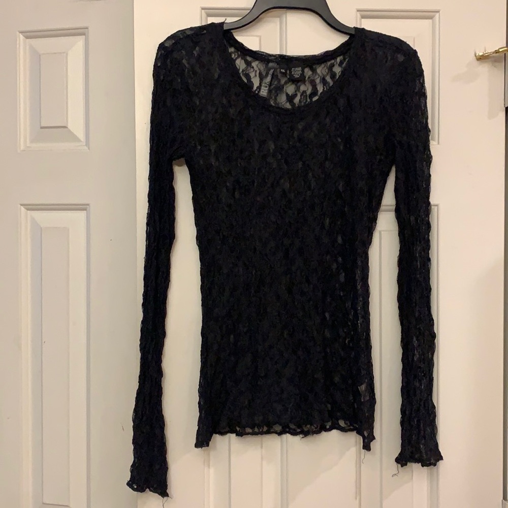 😍 2/$29 RU COWGIRL See through top Juniors XXL **a few hanging threads see pics